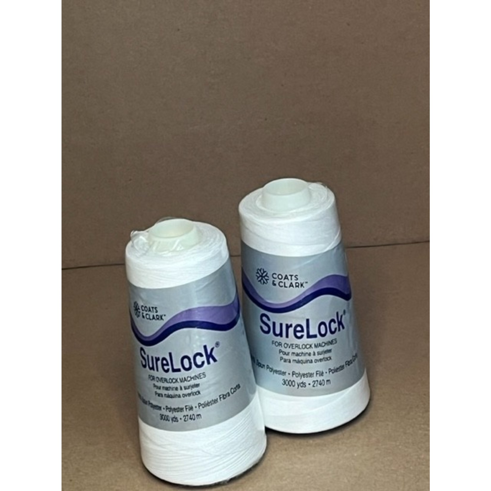 Coats & Clark- Serger Thread, Serger, 3000 yd cone, White, Surelock