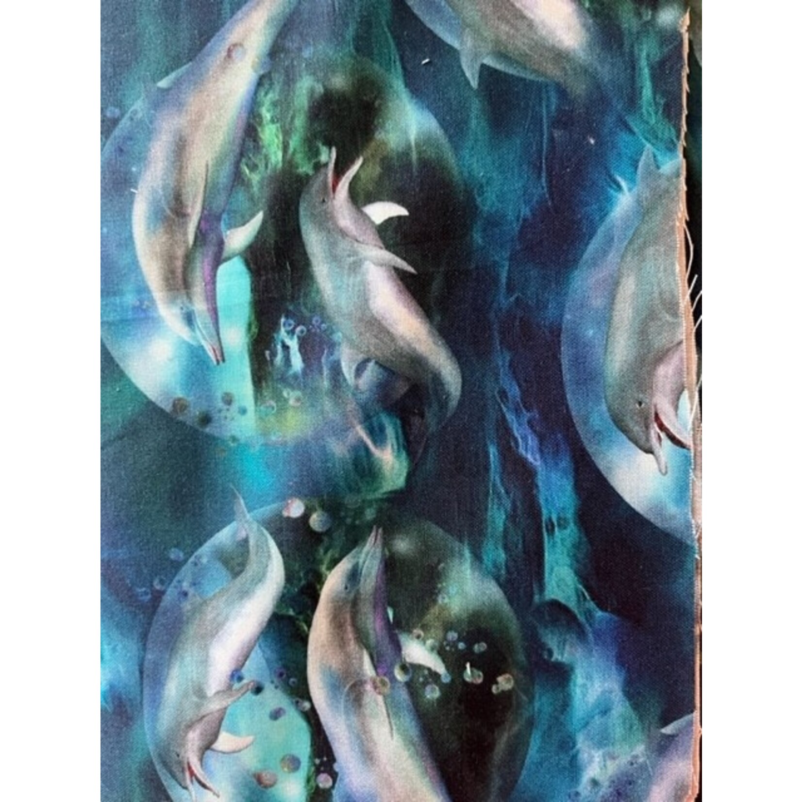 Quilting Treasures Fabric, Dazzling Dolphins, 44 In., 100% Cotton