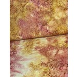 Island Batik Fabric, Batik, 100% Cotton, 44 in,  Dot Floral Sunset,  Quilting, Apparel, Red/Yellow