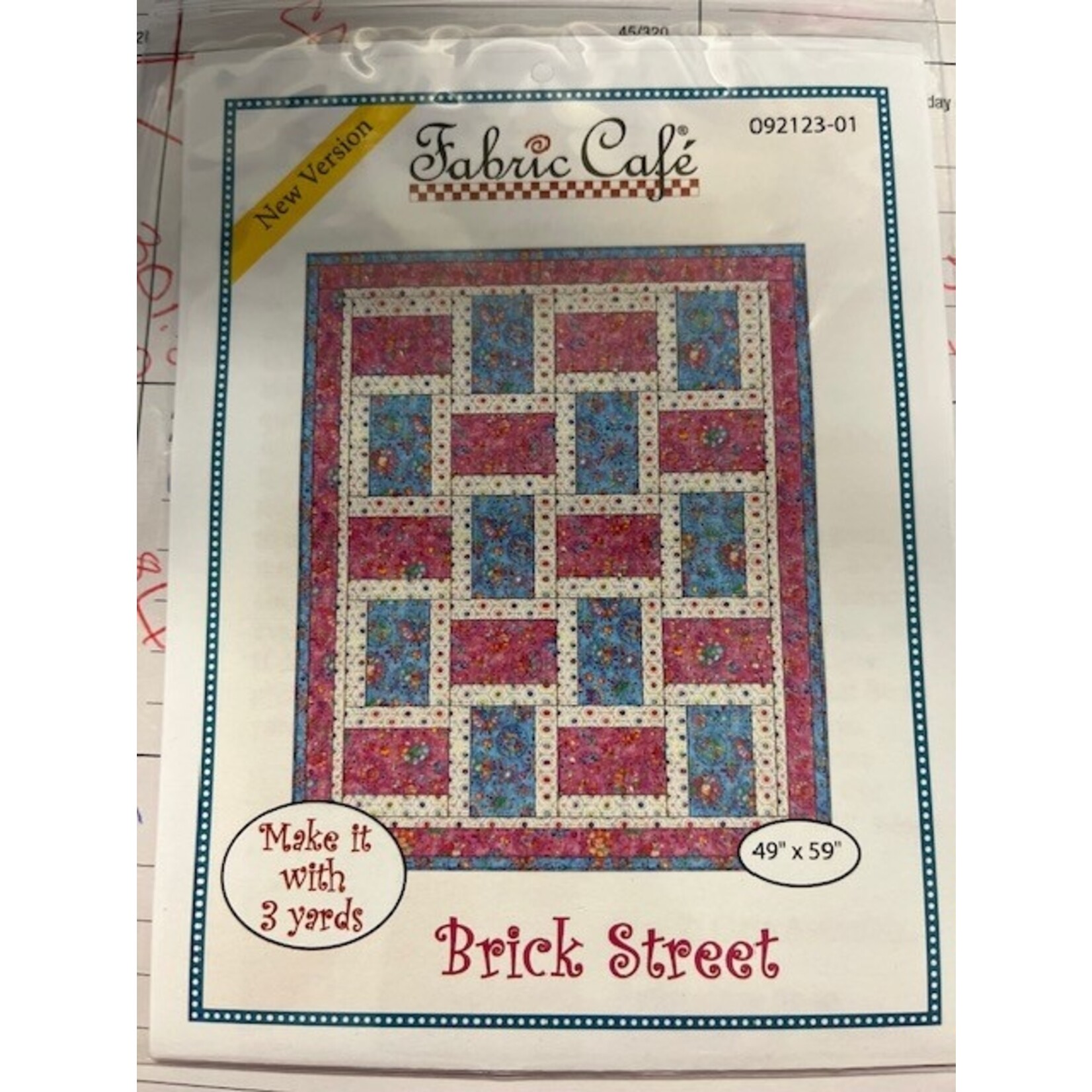 Fabric Cafe Quilting, Pattern, Brick Street, 3 Yard Pattern