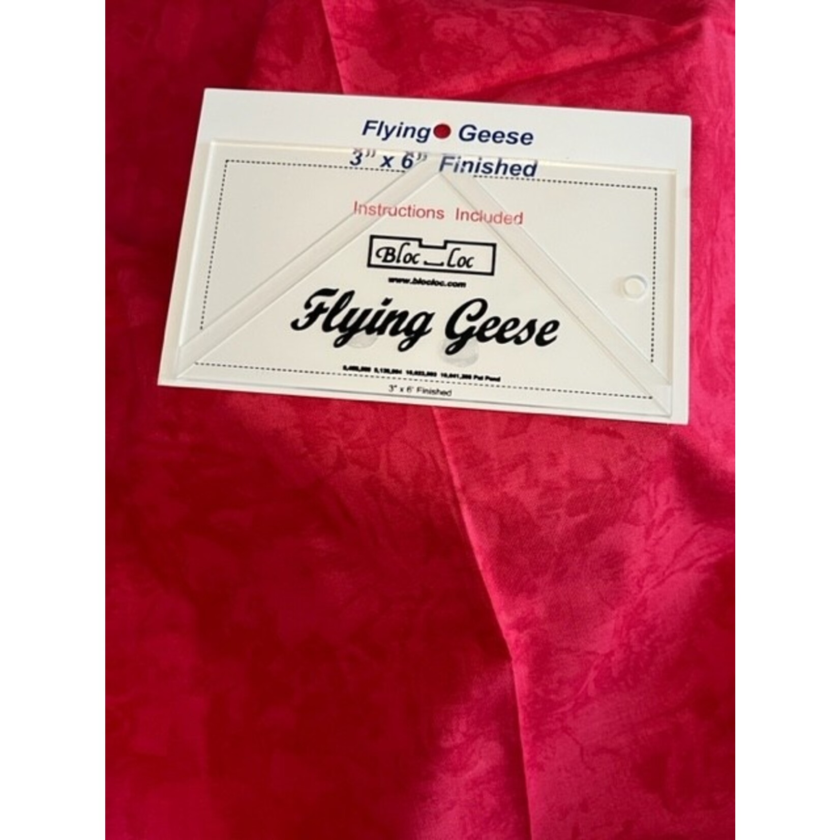 BlocLoc Quilting Ruler, Flying Geese, 3x6 finished