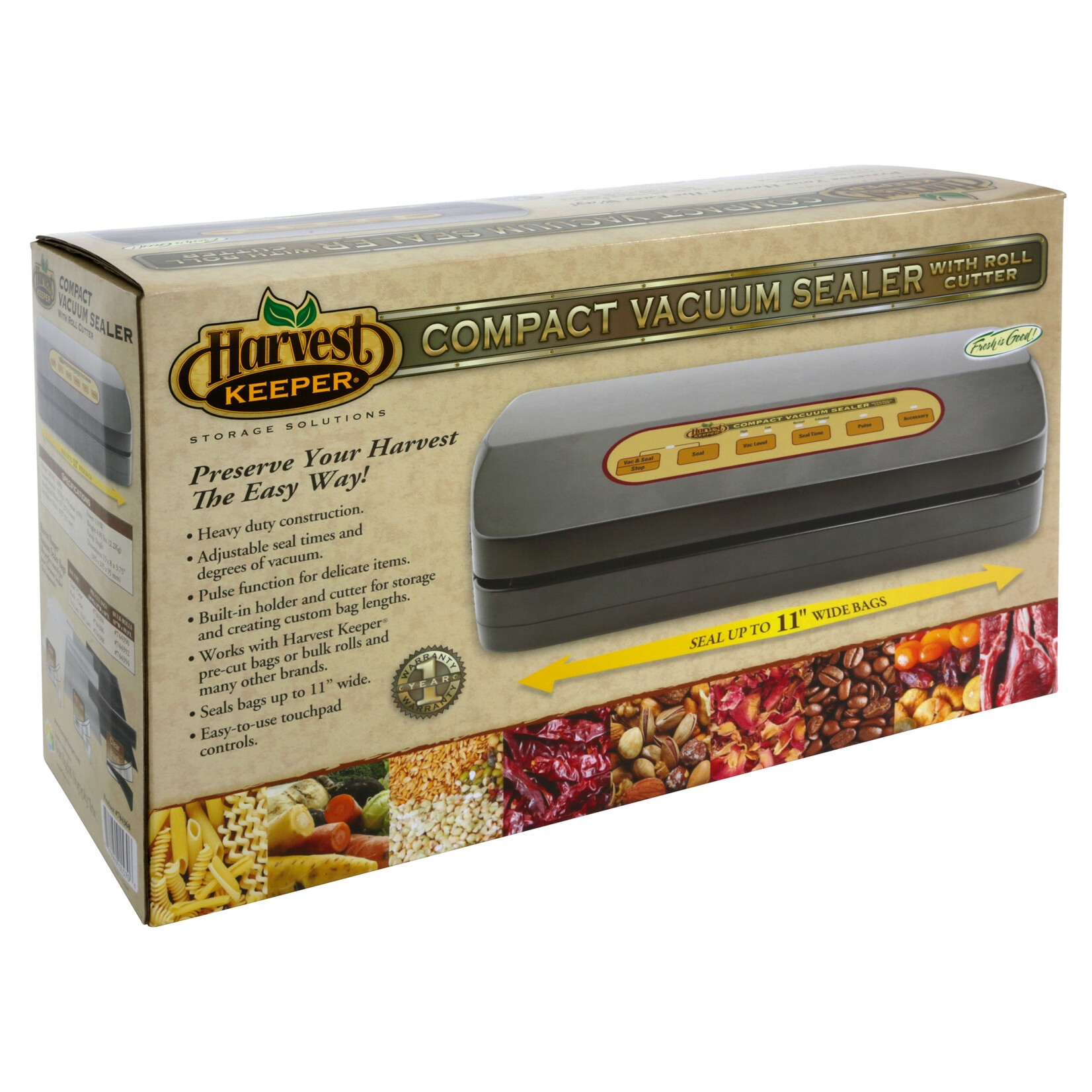 Harvest Keeper Compact Vacuum Sealer w/ Roll Cutter - 314 Garden Supply