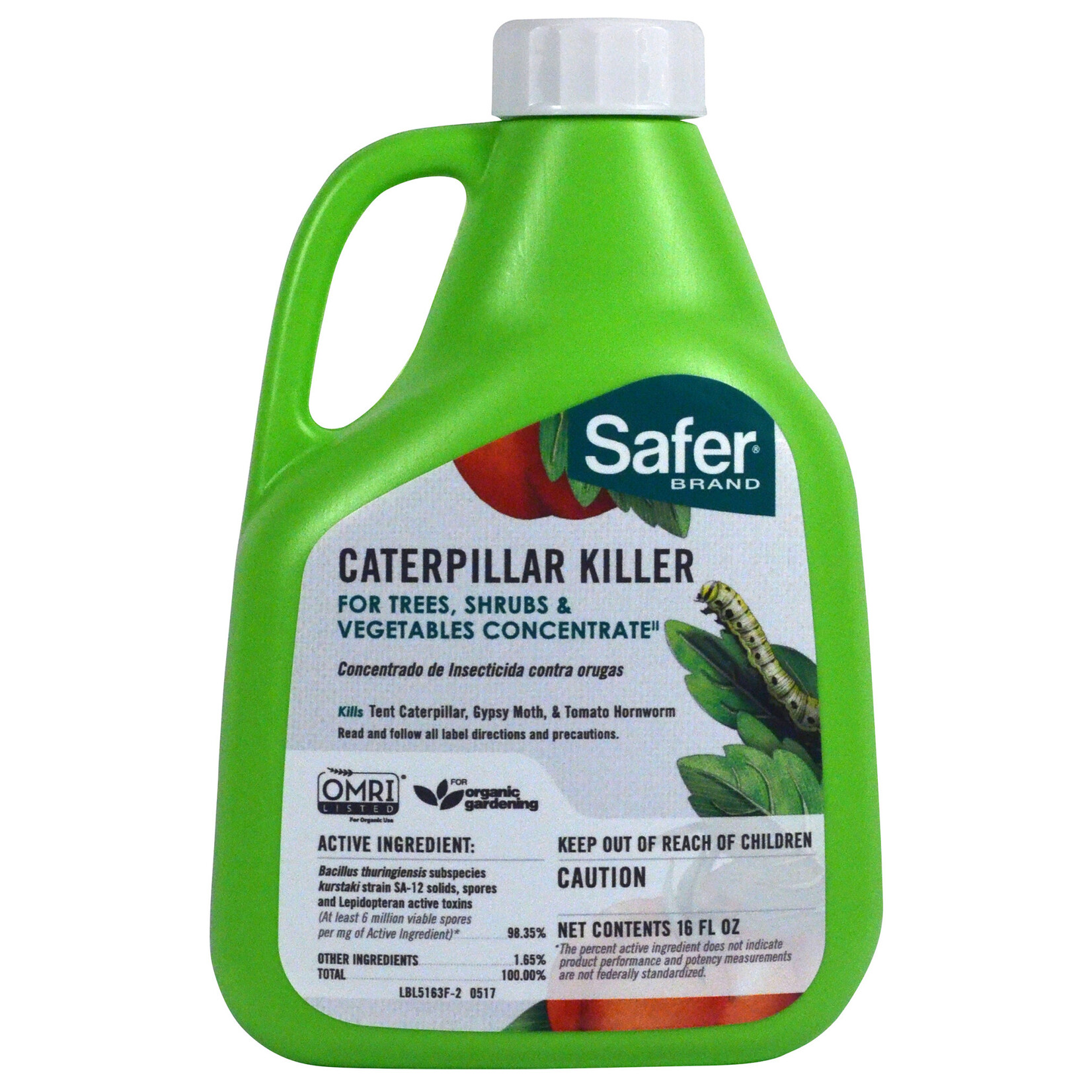 Safer Caterpillar Killer Conc. for Tree, Shrub and Veg 16 oz