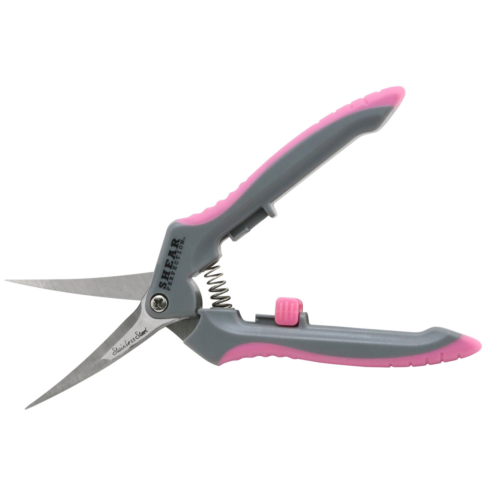 Shear Perfection Pink Platinum Stainless Trimming Shear - 2 in Curved Blades