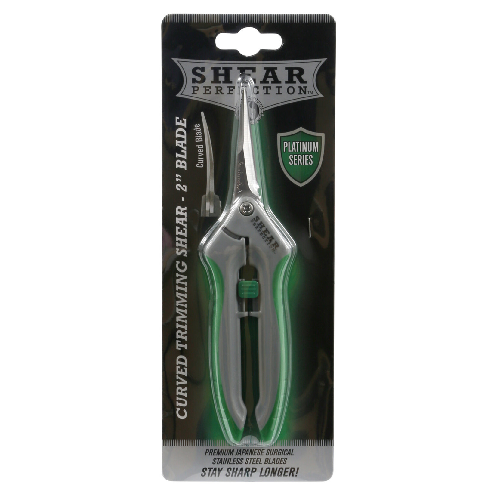 Shear Perfection Platinum Stainless Trimming Shear - 2 in Curved Blades