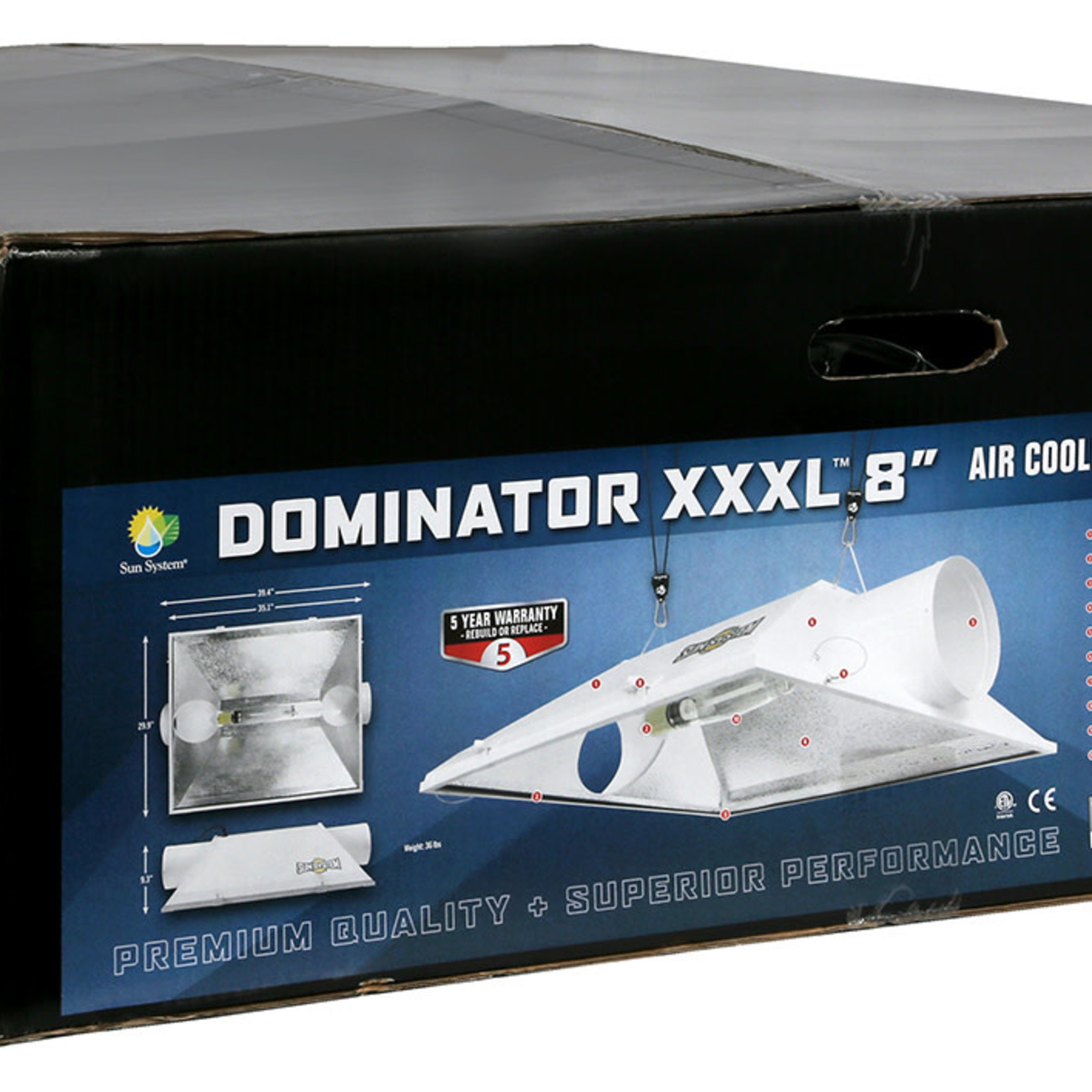 Sun System Dominator XXXL 8 in Air-Cooled