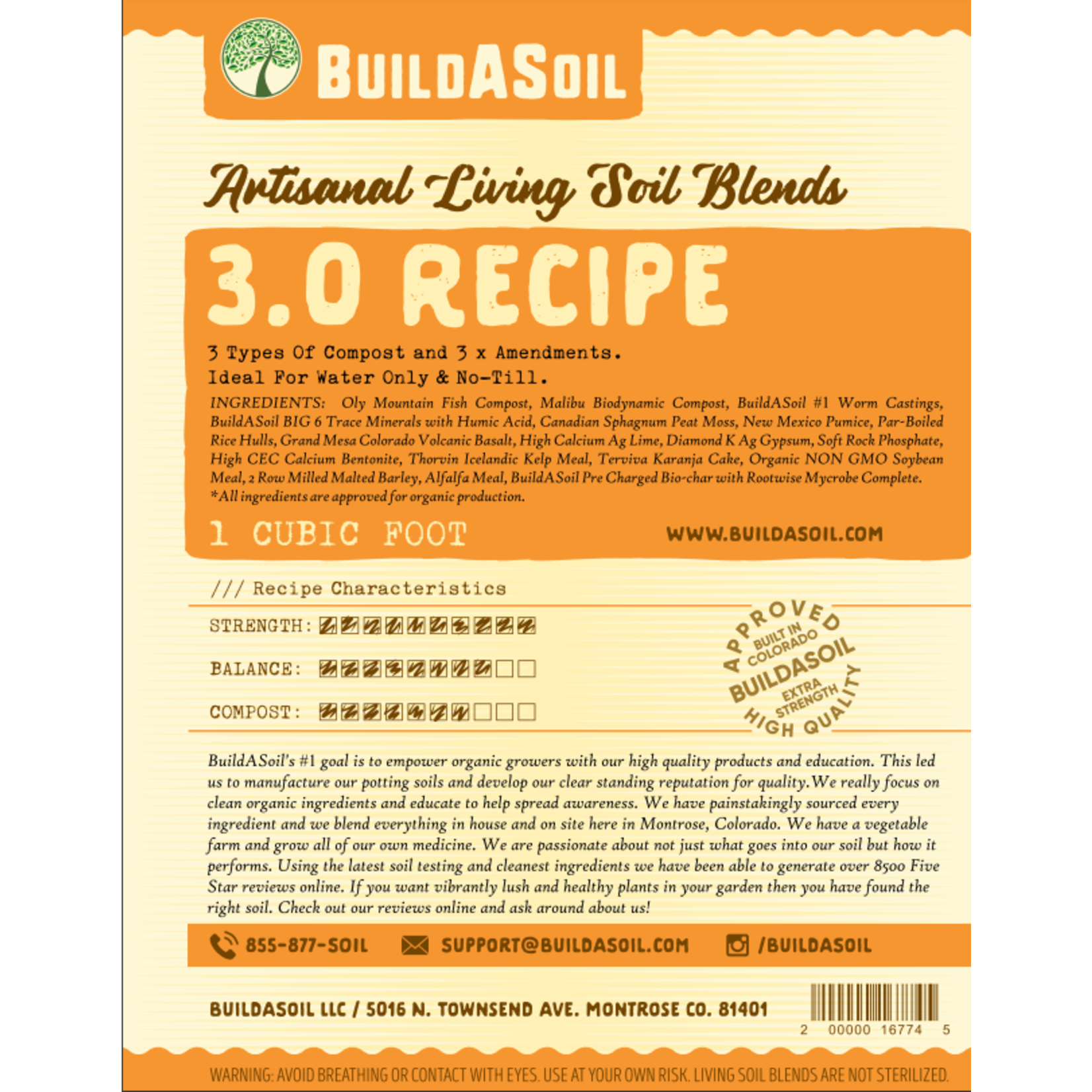 BuildASoil Potting Soil Version 3.0 1 Cubic Feet