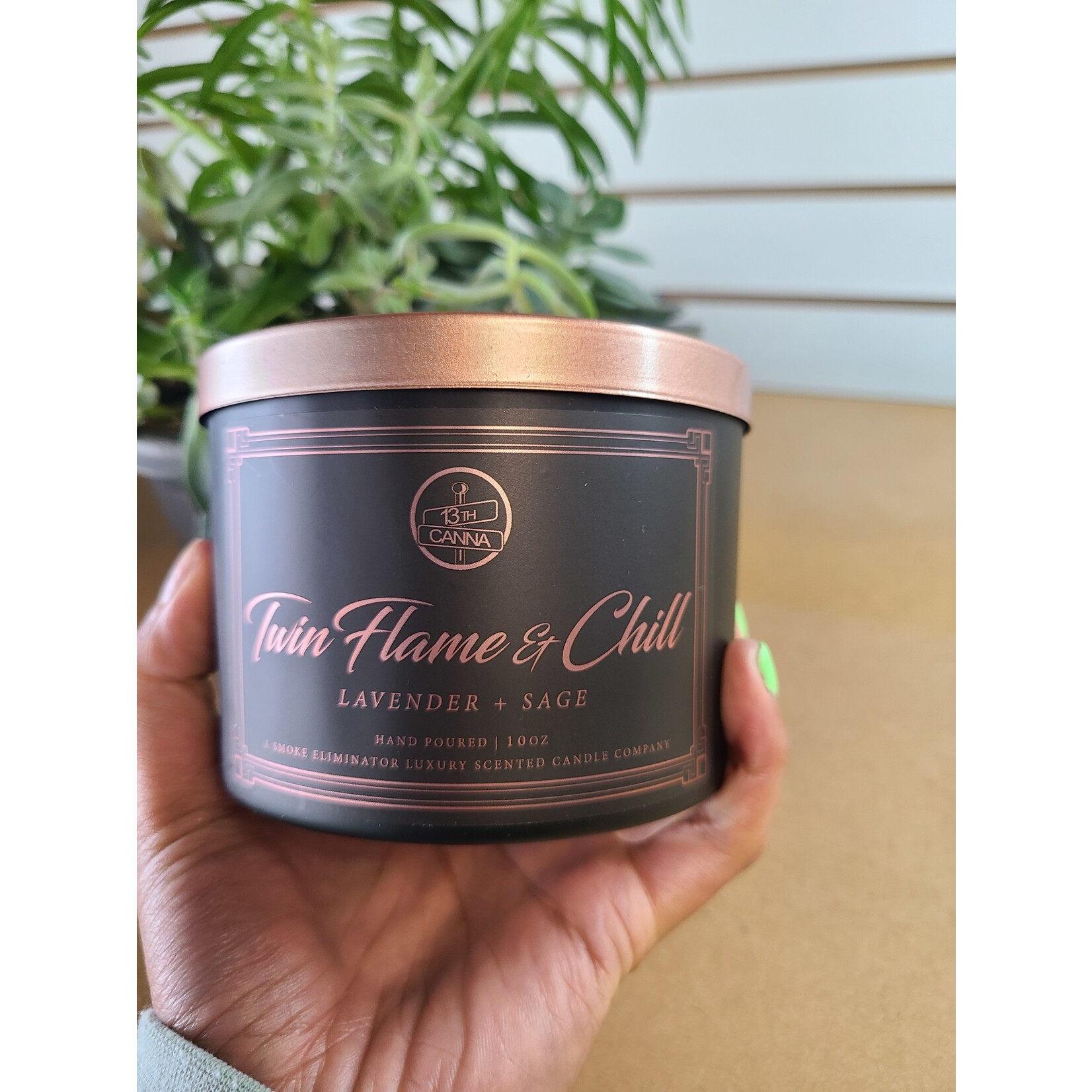 13th & Canna Twin Flame & Chill Candle 10 oz.