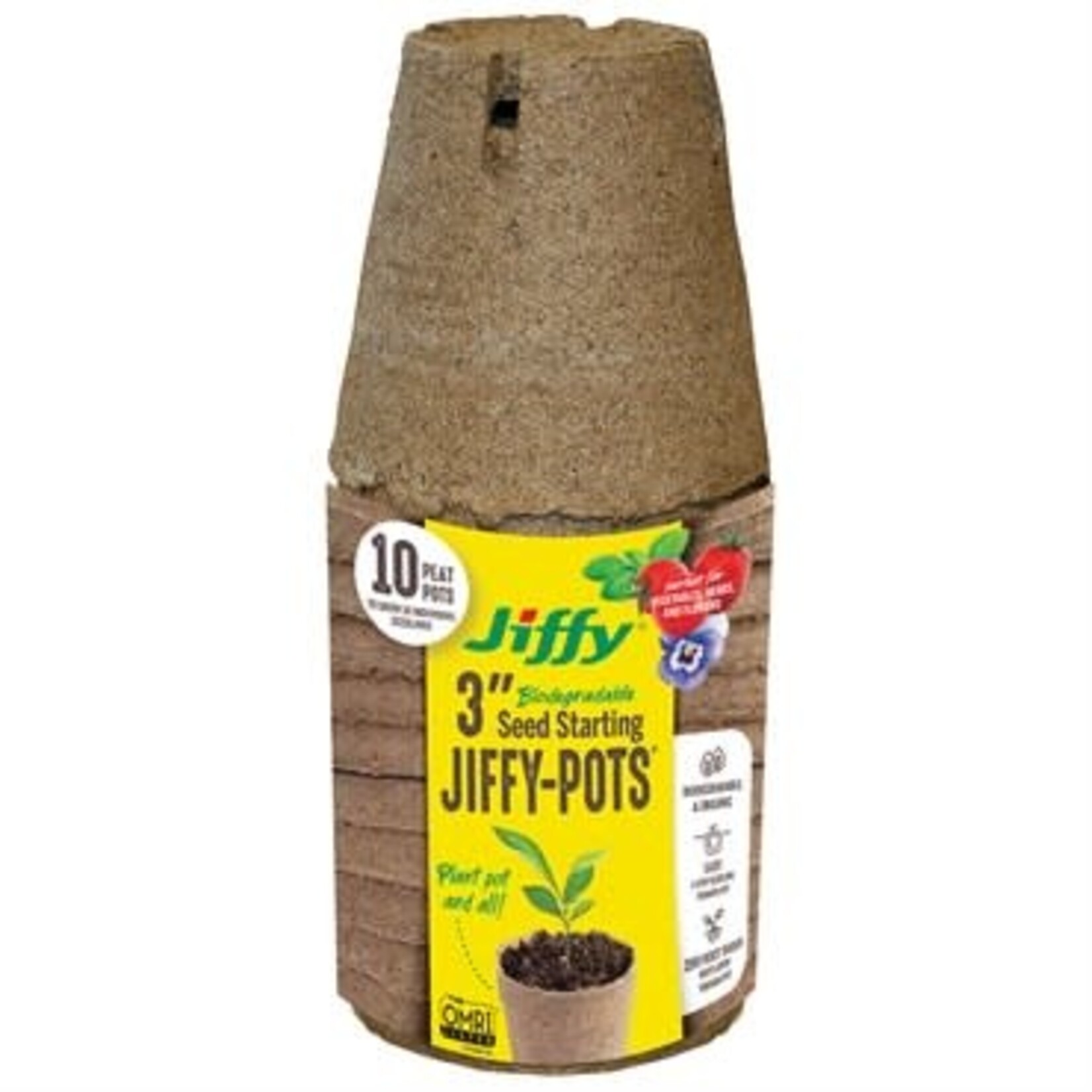 Jiffy Jiffy 10pk 3" Round Peat Pots