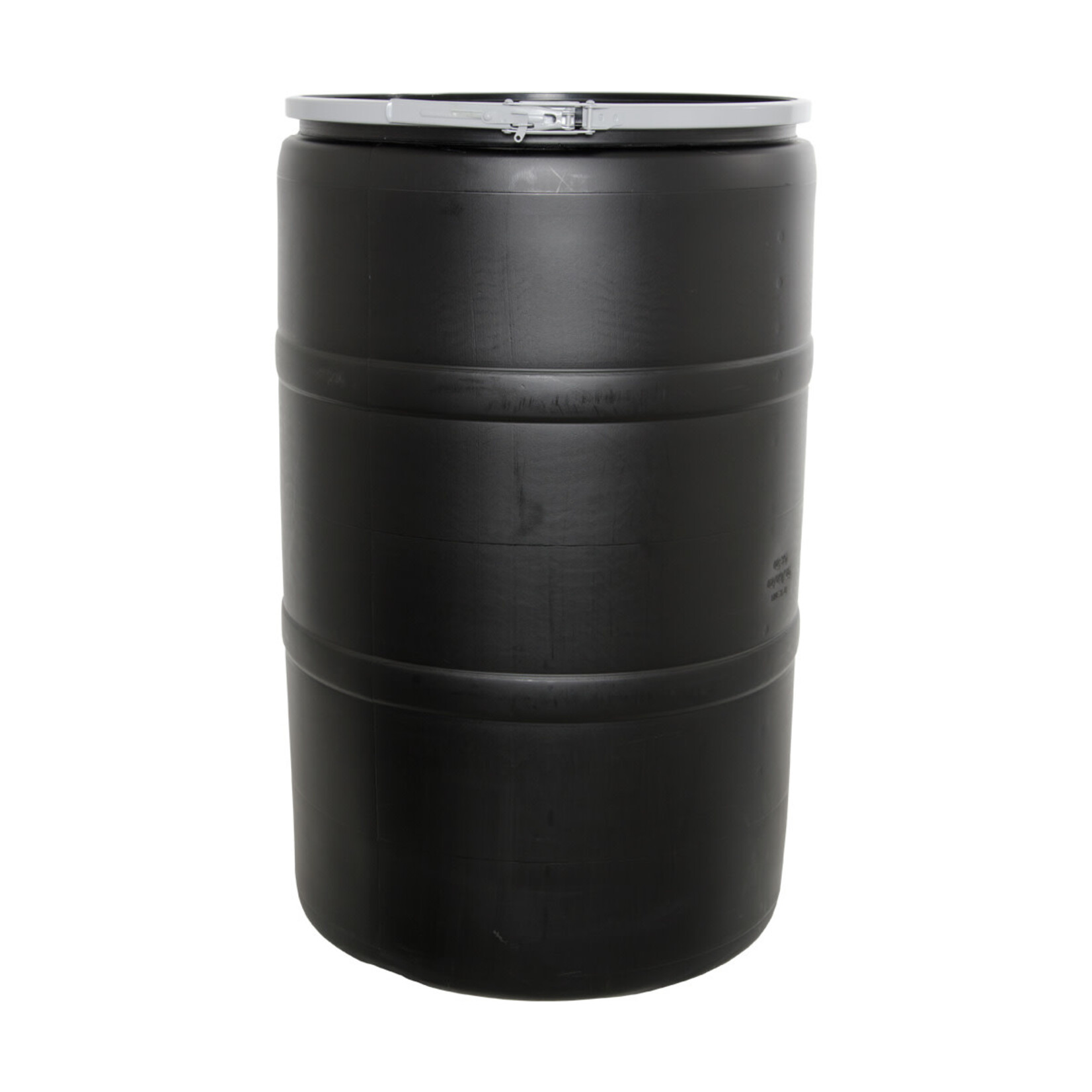 Black 55 Gal Drum w/Solid Lid & Lock