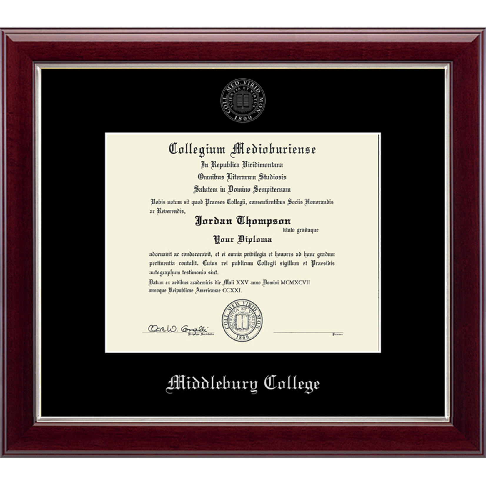 DIPLOMA FRAME EMBOSSED SILVER