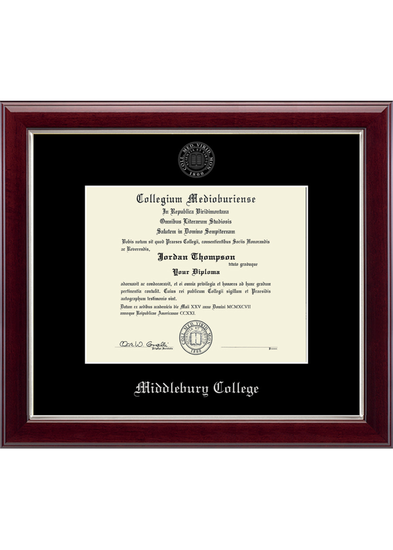 DIPLOMA FRAME EMBOSSED SILVER