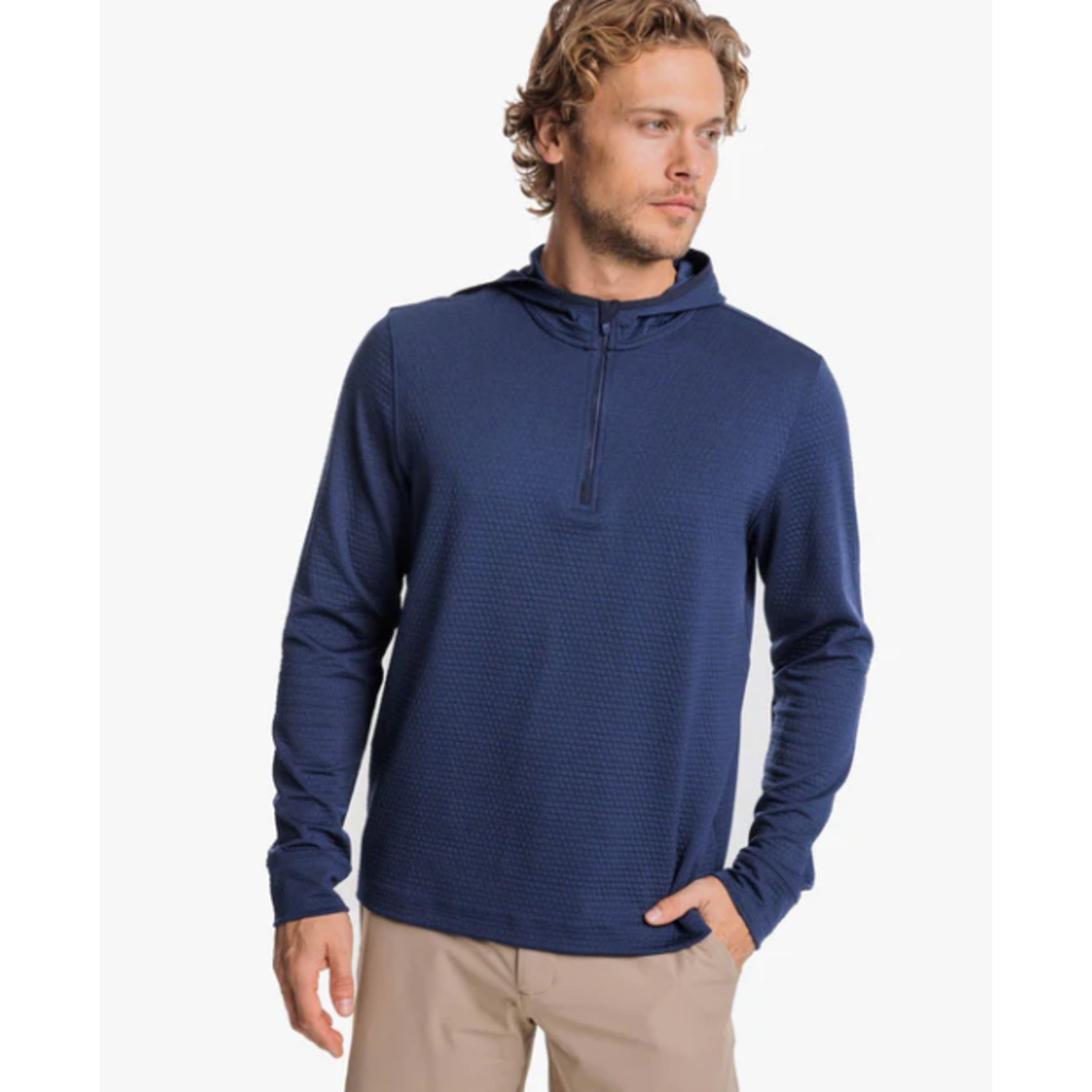Southern Tide SCUTTLE HOODIE QZIP NAVY