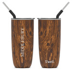 LXG S'WELL  24 OZ TEAKWOOD TUMBLER W/STRAW