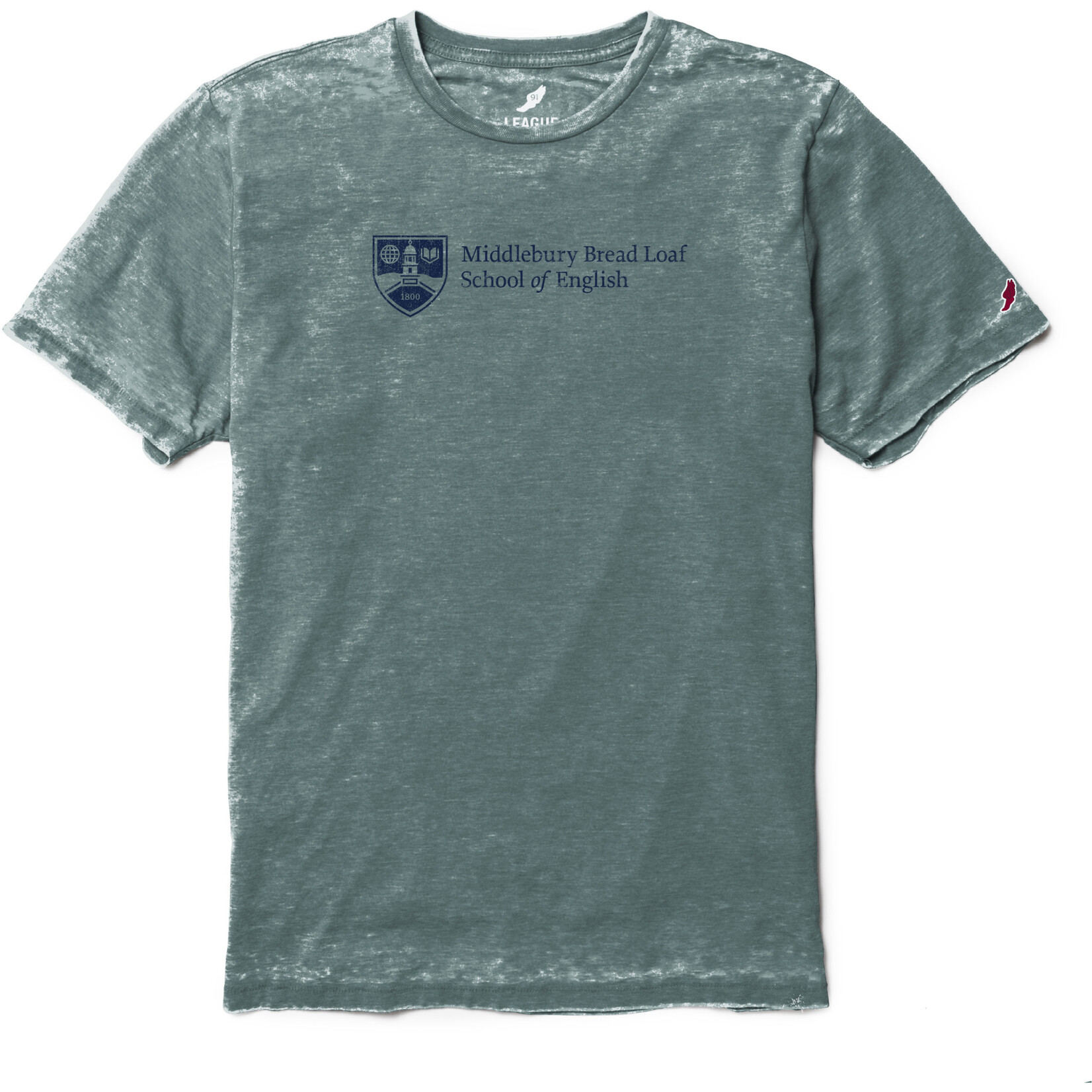 BLSE HEATHER GREEN BURNOUT TEE