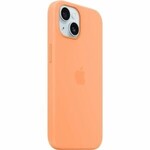 Apple® iPhone 15 Silicone Case w/ MagSafe - ORANGE SORBET