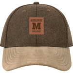 BROWN WOOL/TAN SUEDE HAT