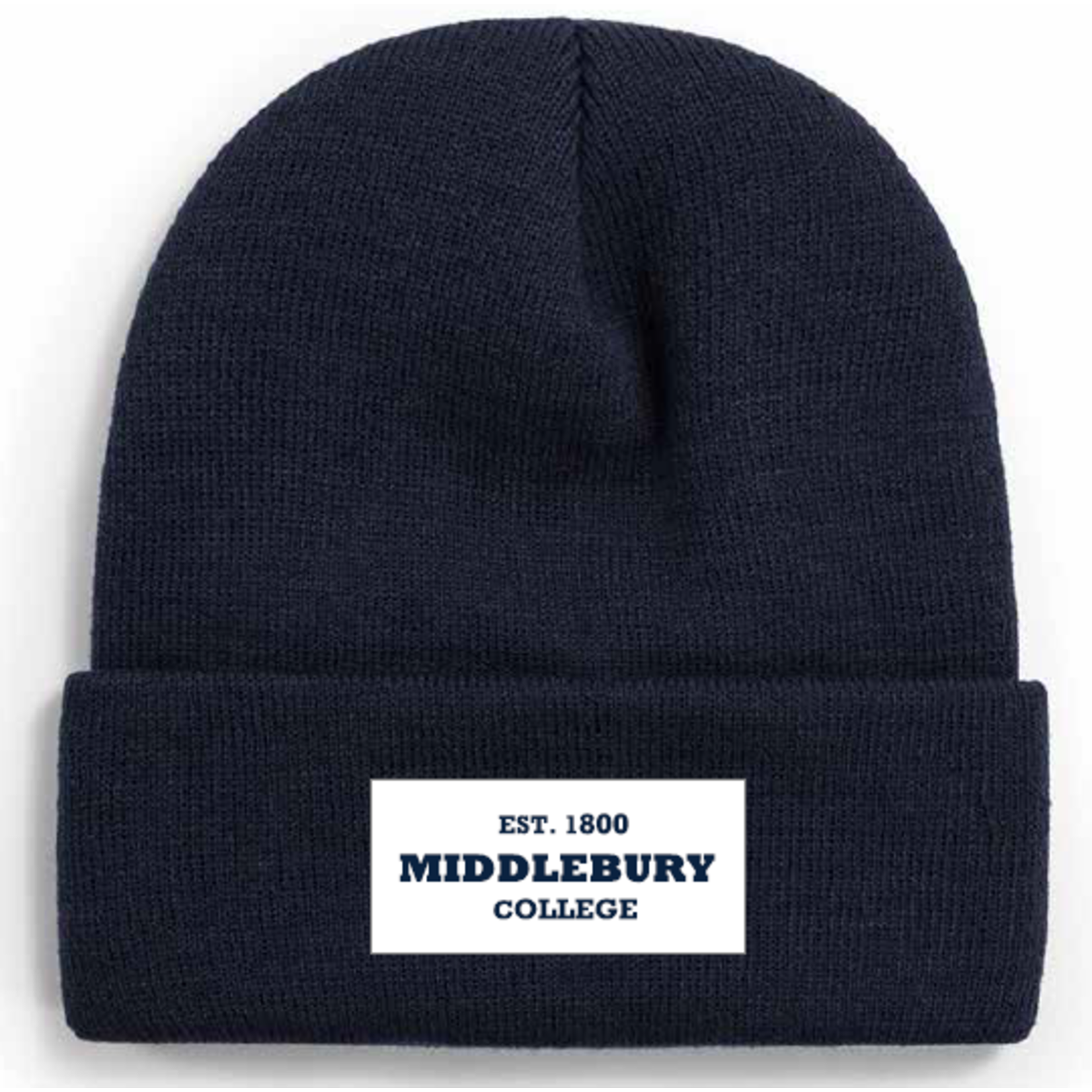 NEI NAVY KNIT CUFF BEANIE EST 1800
