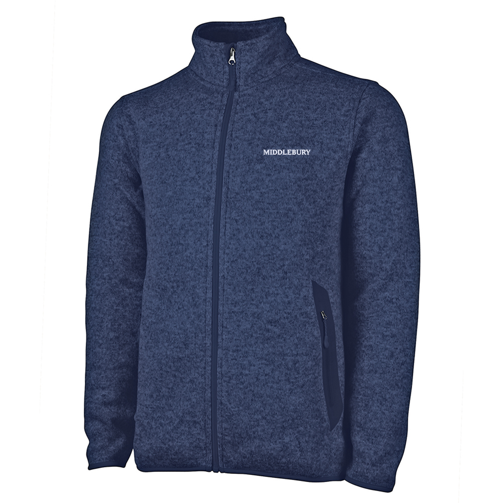 CHARLES RIVER (M) HEATHERED FLEECE JKT