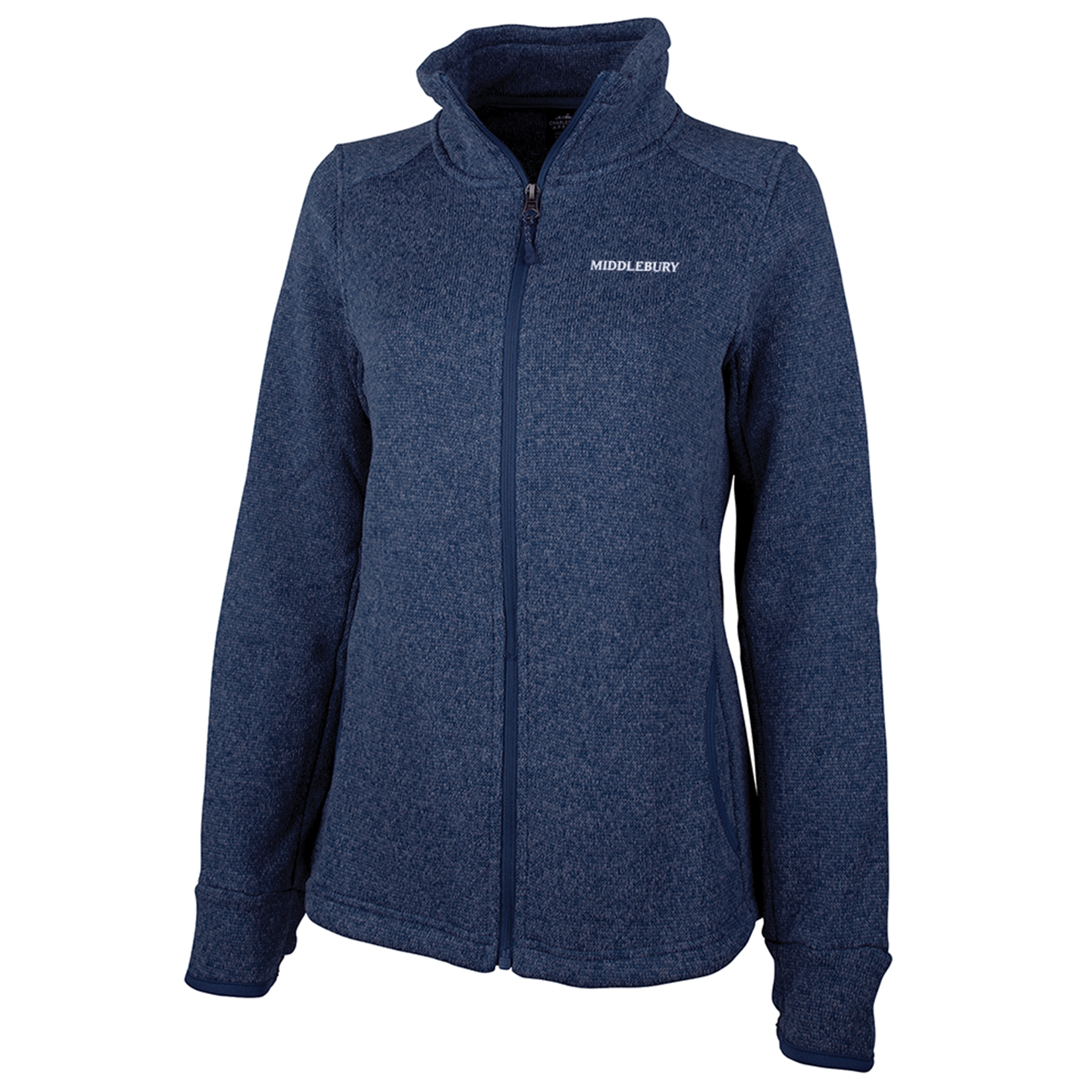 CHARLES RIVER (W) HEATHERED FLEECE JKT