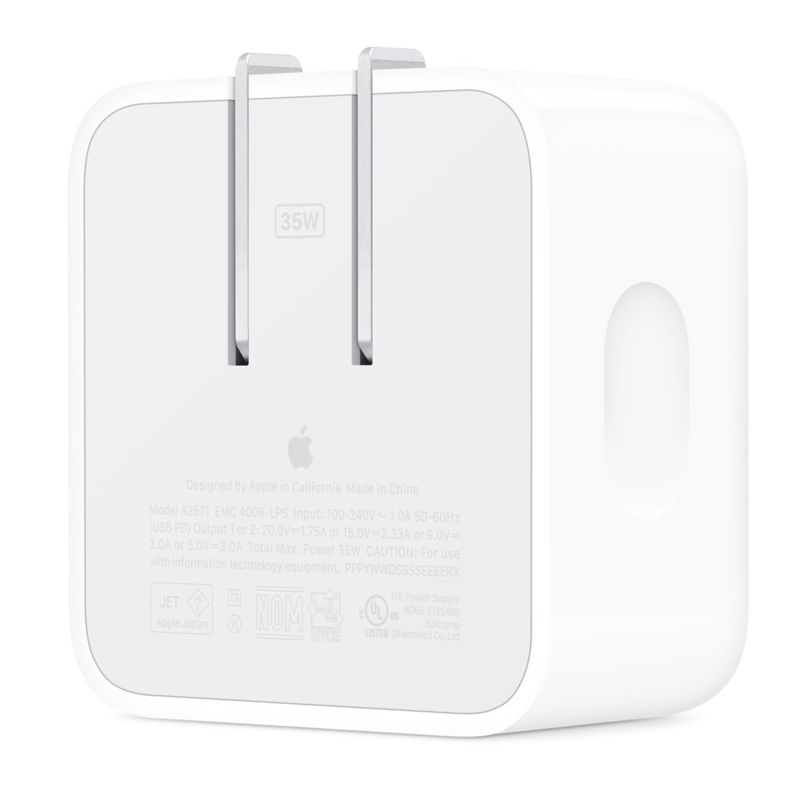 Apple® 35W Dual USB-C Port Compact Power Adapter