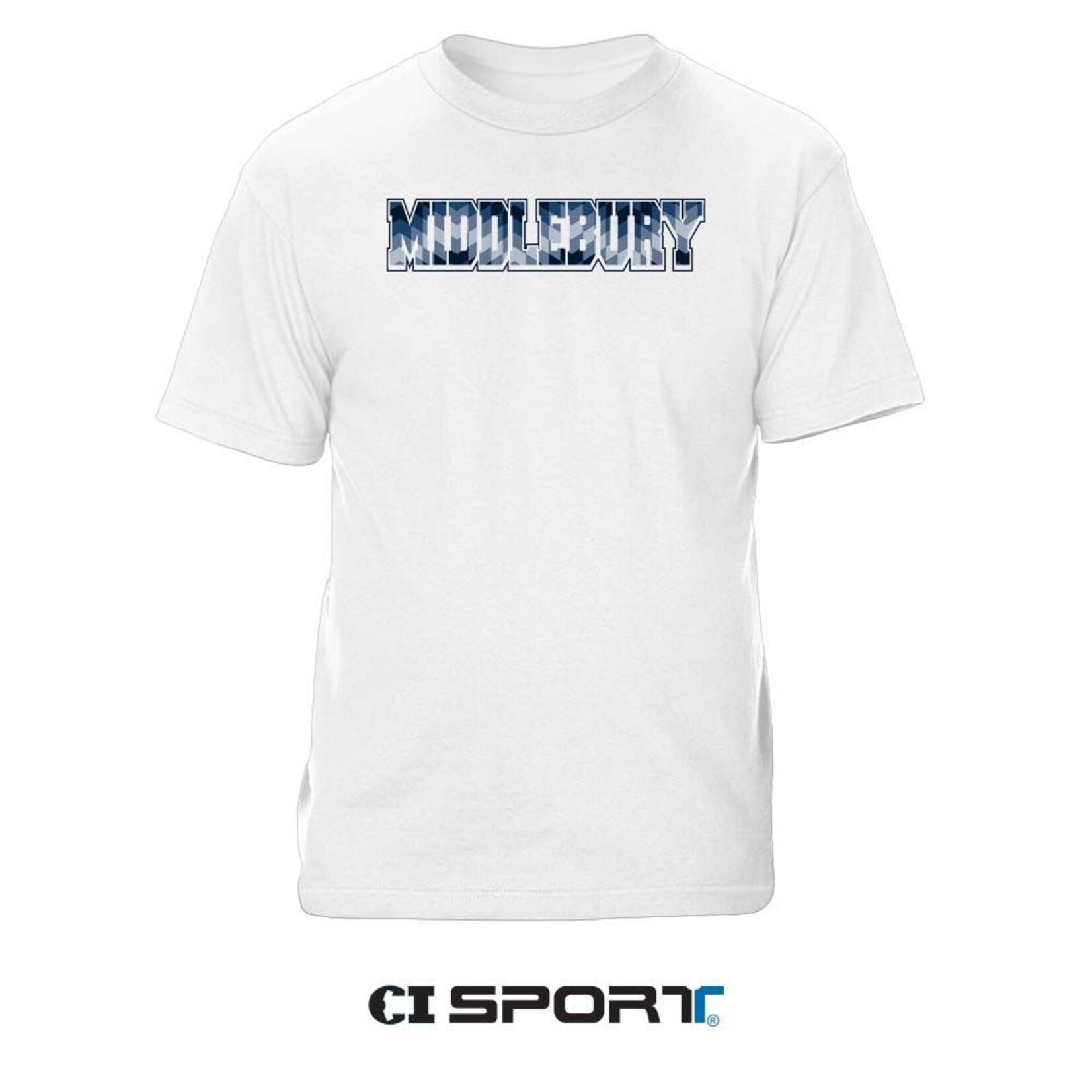 CI SPORT WHITE GEOMETRIC TEE