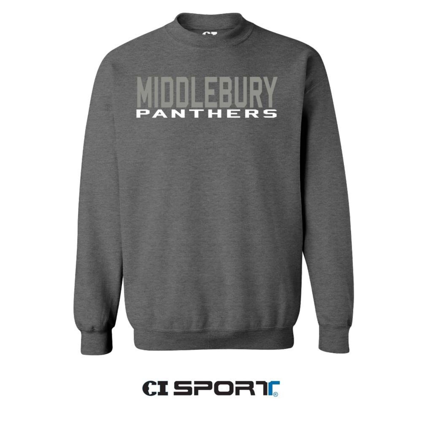CI SPORT CHARCOAL HEATHER MIDDLEBURY PANTHERS CREW