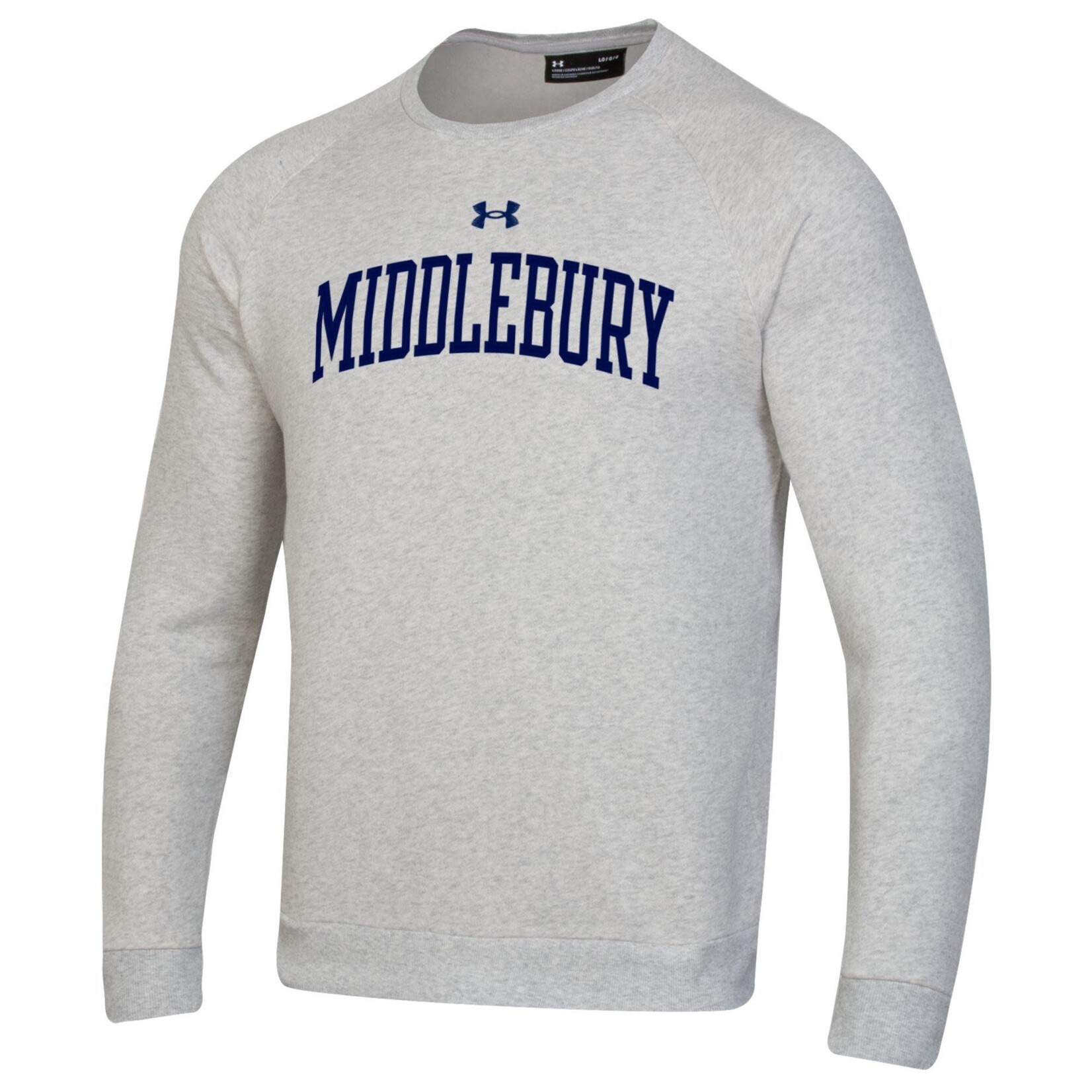 UA SILVER HEATHER EMB. CREW