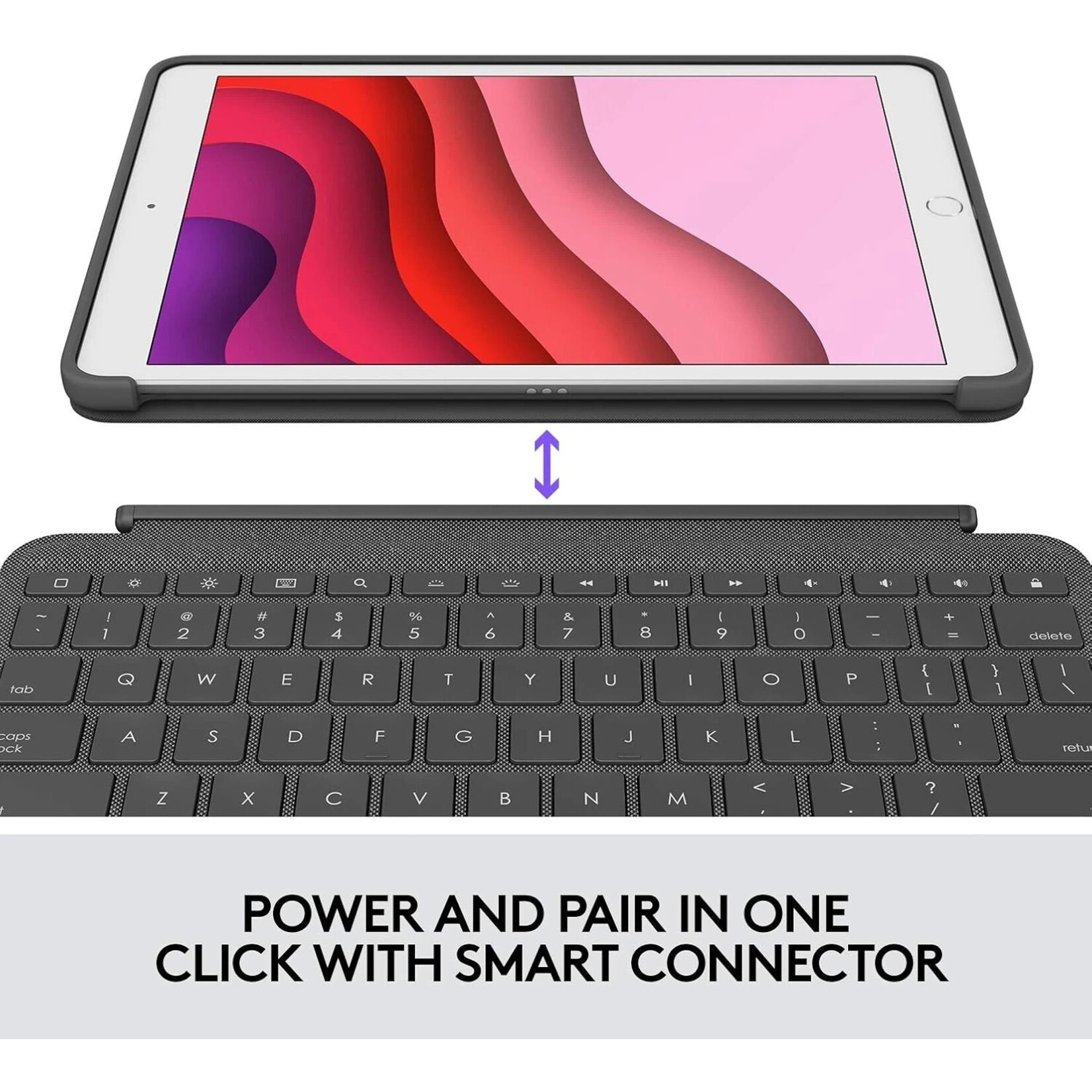 Combo Touch-Trackpad & Keyboard Case for iPad 7th/8th/9th Gen