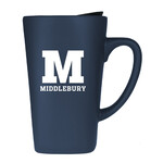 NAVY 15OZ SOFT TOUCH CERAMIC MUG W/LID