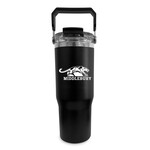 BLACK 32OZ BUCKET HANDLE TUMBLER W/POR