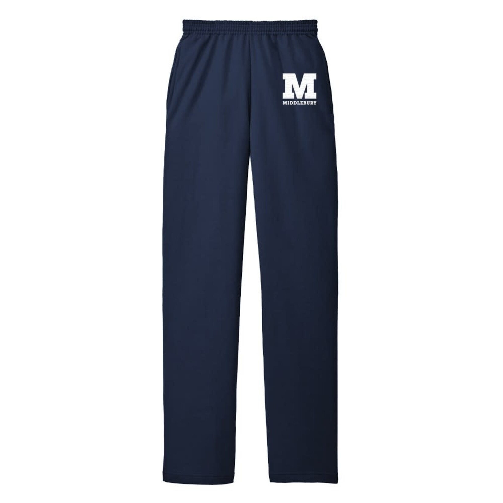API NAVY OPEN BOTTOM SWEATPANTS