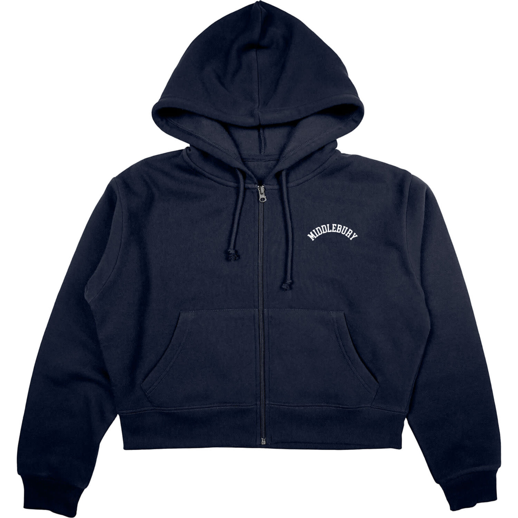 BLUE 84 FLEECE MIDI FULL ZIP HOOD