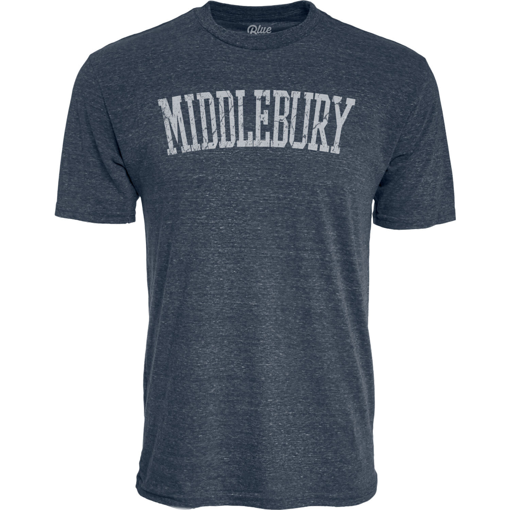 BLUE 84 NAVY HEATHER MIDDLEBURY TEE