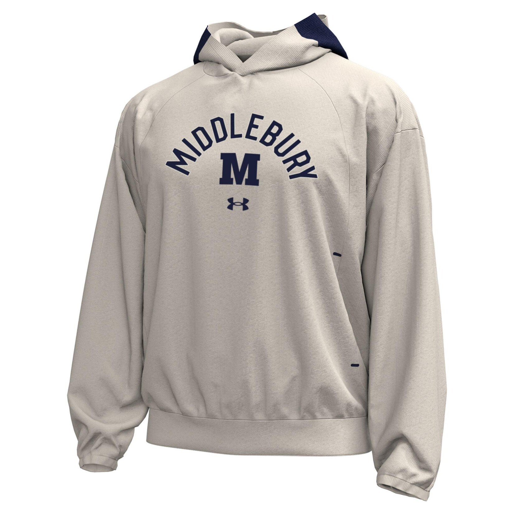 UA STONE/NAVY DOUBLE KNIT FLEECE HOOD