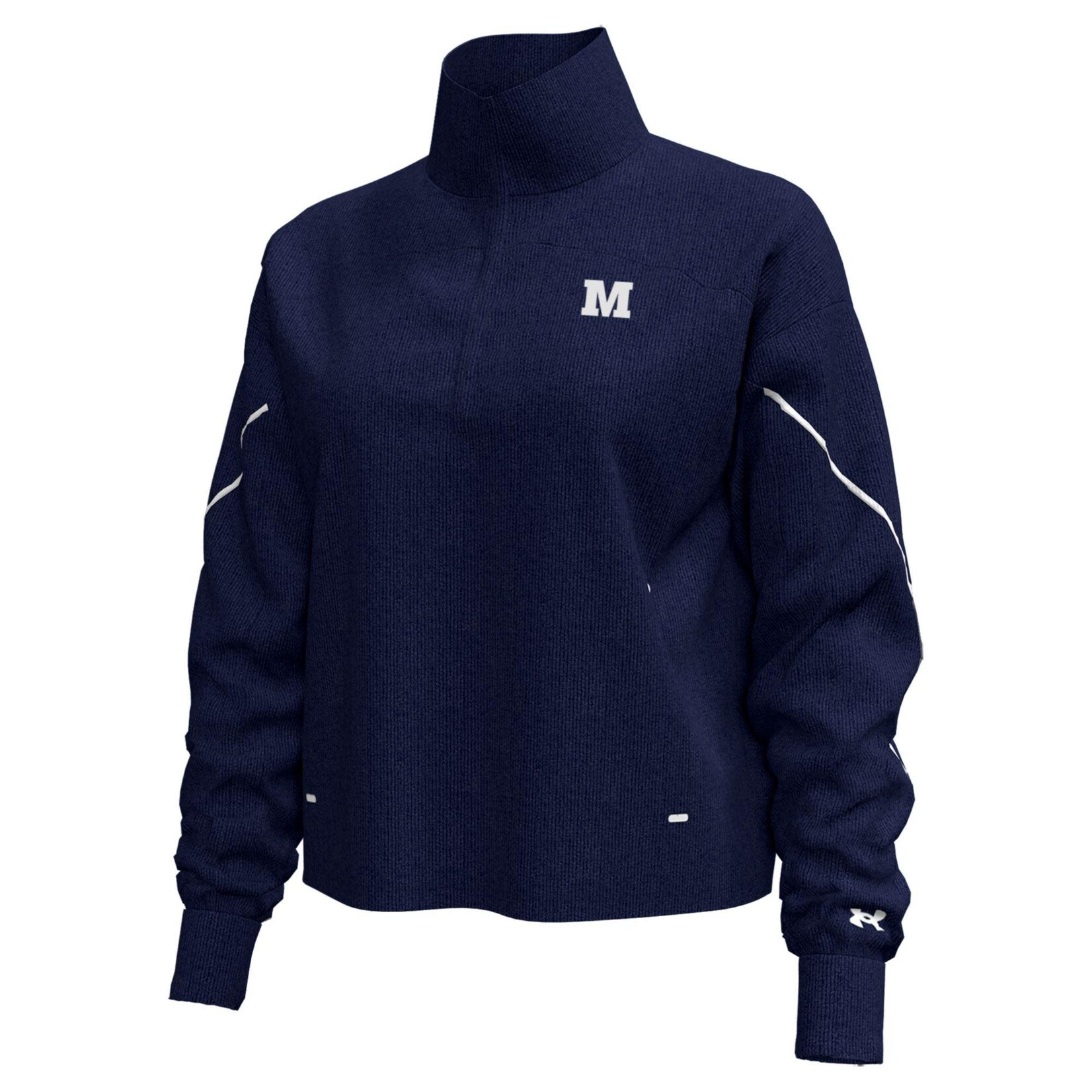 UA (W) NAVY DOUBLE KNIT 1/2 ZIP
