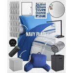 CC-TWIN XL REVERSIBLE COMFORTER NAVY PLAID