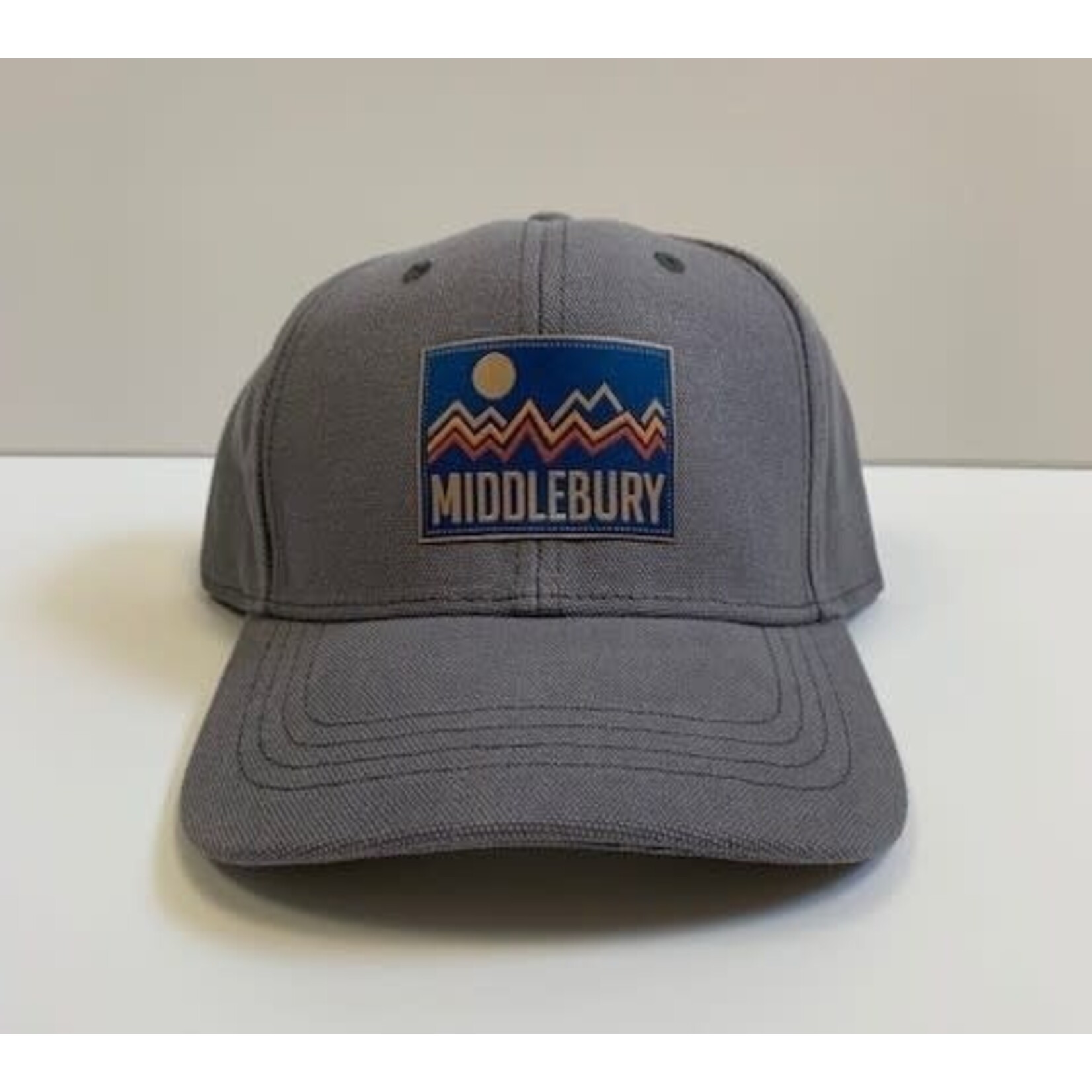 GREY CANVAS HAT W/GEO MTN PATCH