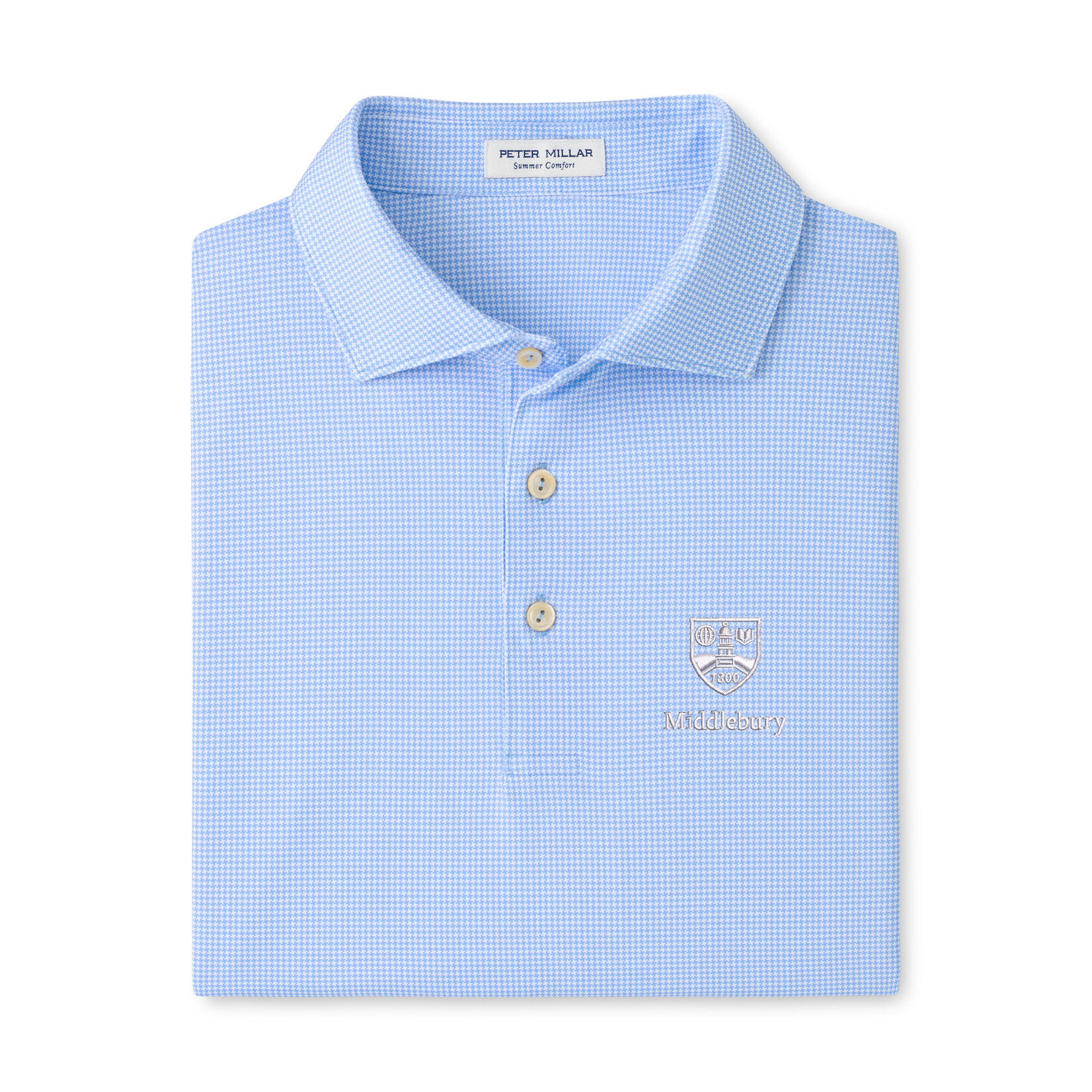 P MILLAR BORDER PERF SHIELD POLO