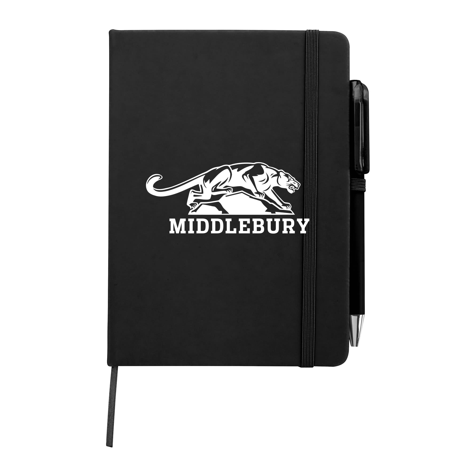MINI NOTEBOOK W/PEN BLACK - middstore
