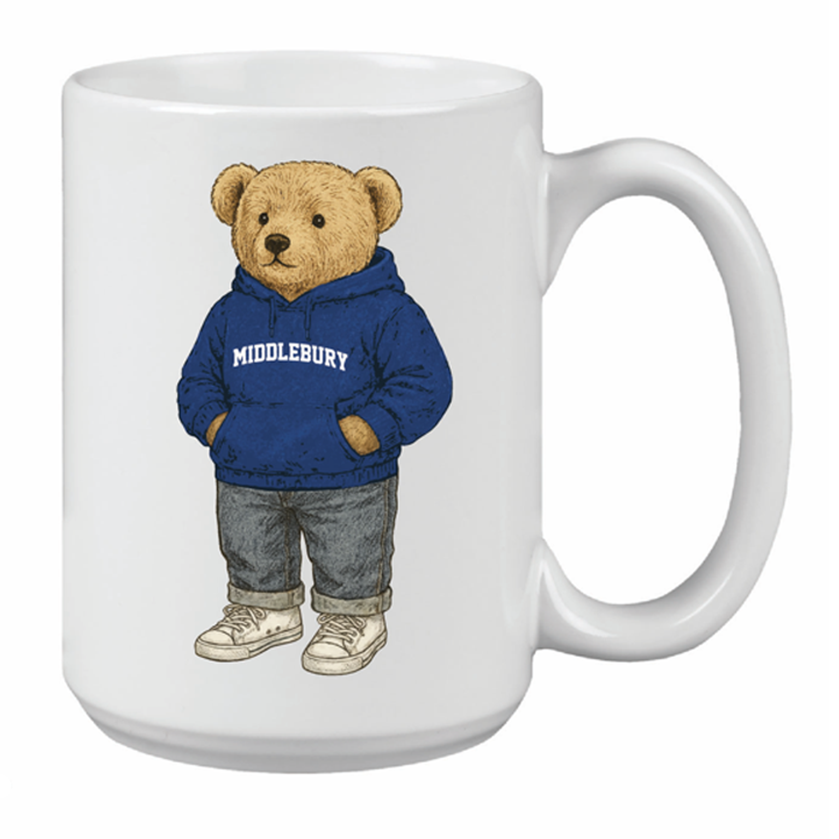 15OZ  GRANDE MUG BEAR W/MIDD HOOD