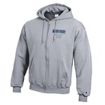 CHAMPION GRAY FULL ZIP/BIG BACK LOGO