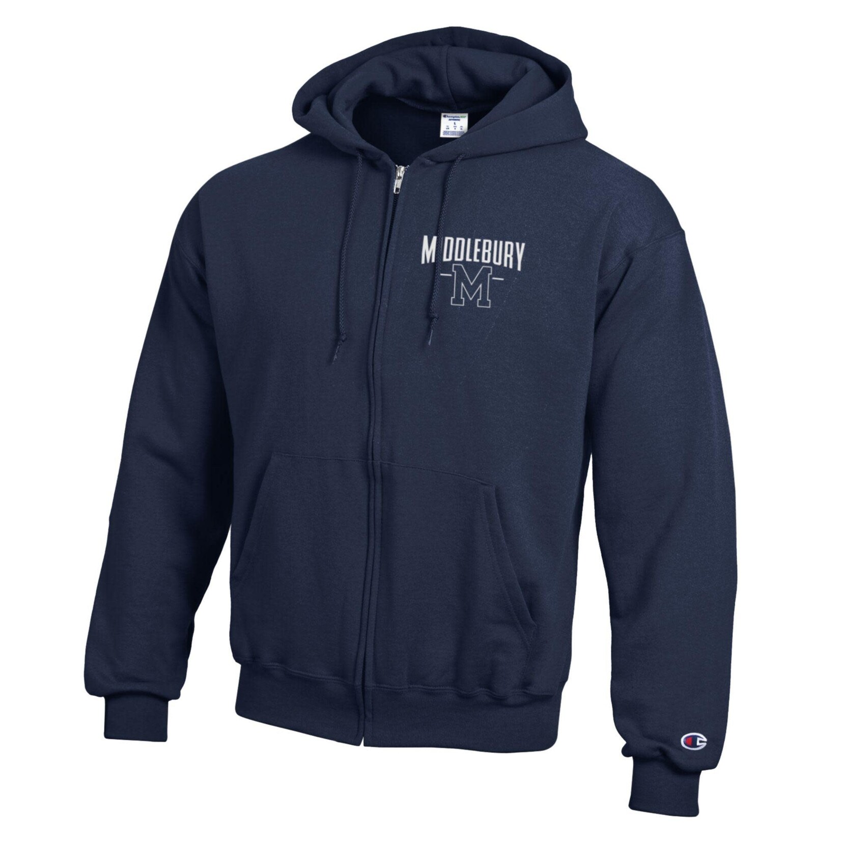 CHAMPION NAVY FULL ZIP/BIG BACK LOGO