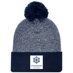 SB NAVY MARLED CUFF BEANIE W/POM