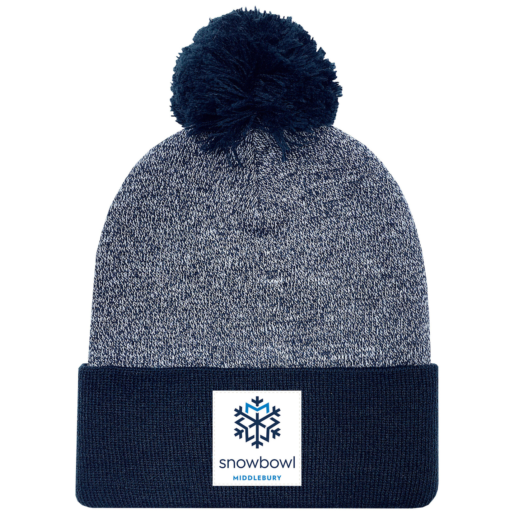 SB NAVY MARLED CUFF BEANIE W/POM