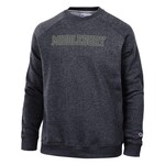 CHAMPION BLACK HTHR CREW W/MIDD