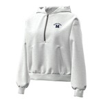 UA (W) SILVER HEATHER 1/2 ZIP HOOD