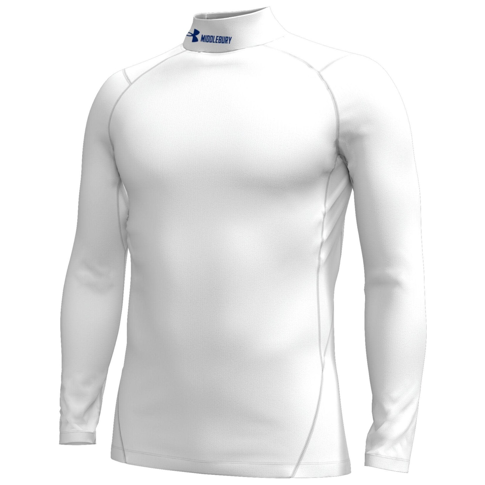 UA COLDGEAR WHITE MOCK TEE