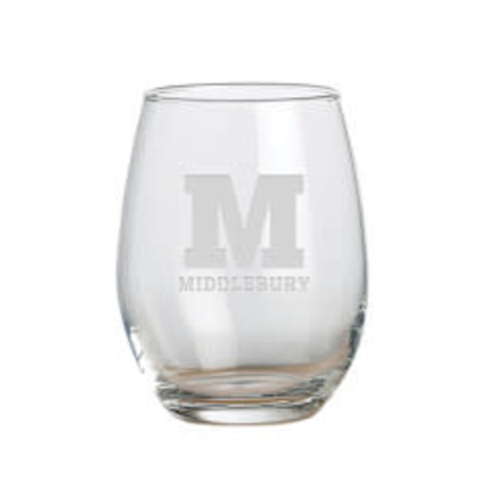 LIGHT ETCHED 15OZ STEMLESS WINE GLASS SET/2