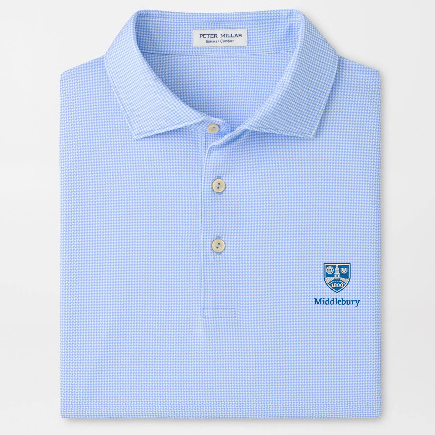 P MILLAR BORDER PERF SHIELD POLO